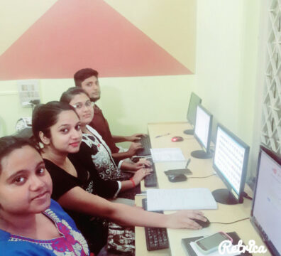 Students learning practical technology and IT skills in a professional training environment in Kolkata
