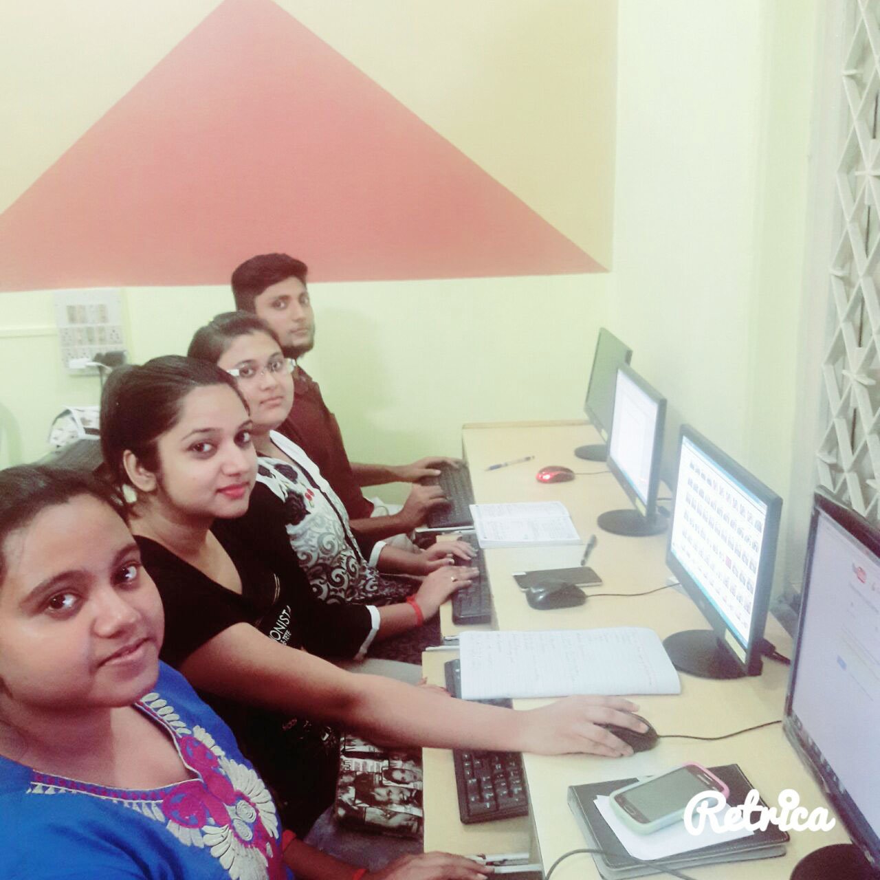 Students learning practical technology and IT skills in a professional training environment in Kolkata