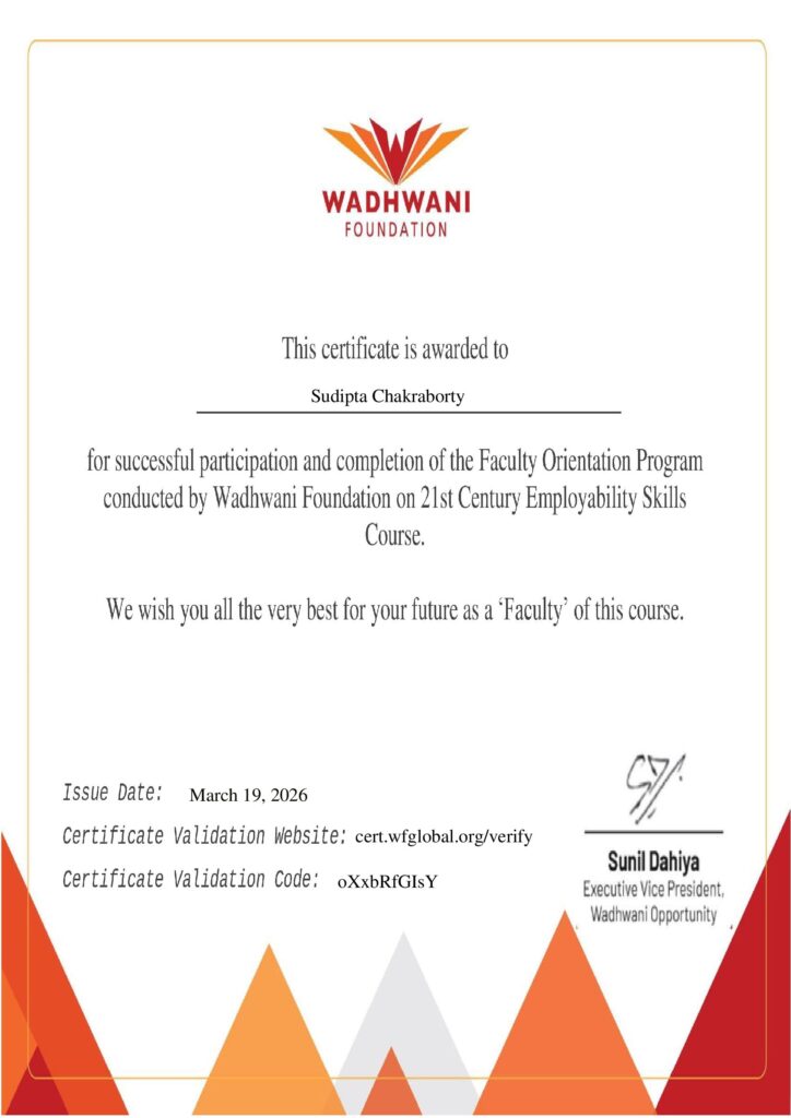 wadhwani foundation employability skills certification kolkata