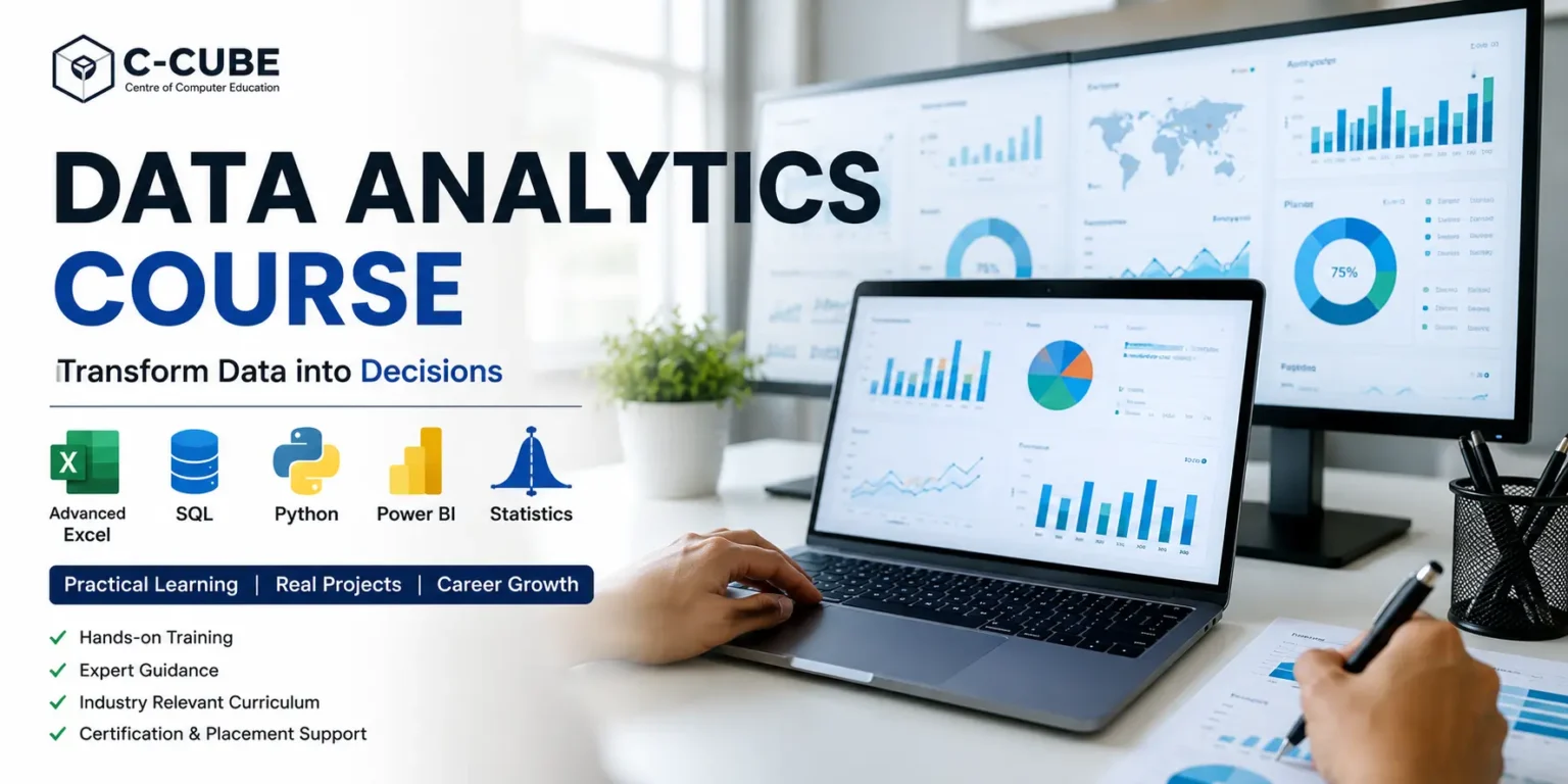 Students learning Data Analytics through dashboards, data visualization, Excel, SQL, Python and Power BI training in Kolkata